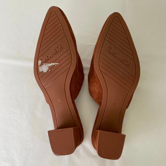 Splendid Lorelei Suede Mule Black Cherry Burgundy Size 8 - Picture 11 of 13